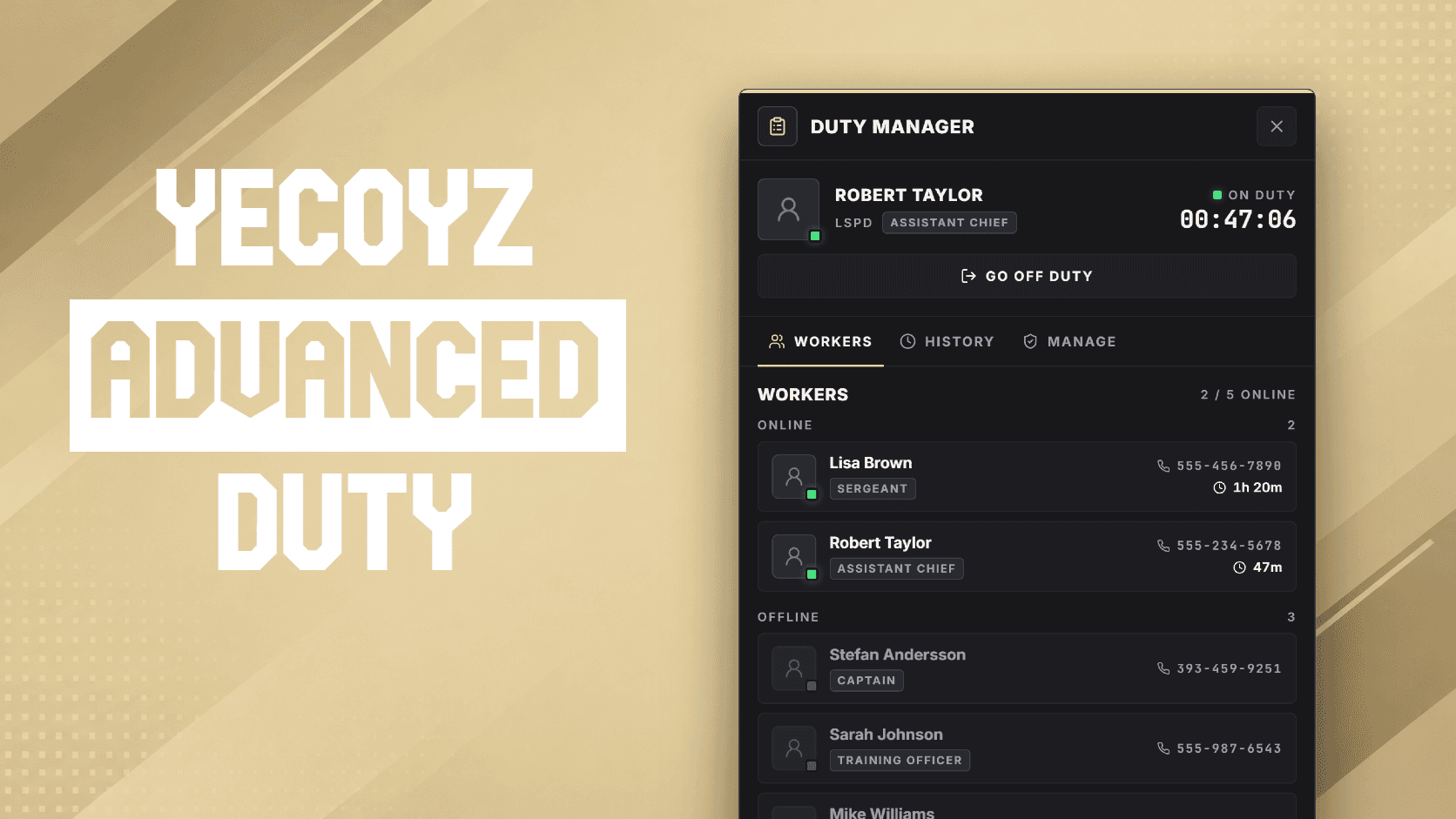Yecoyz Duty